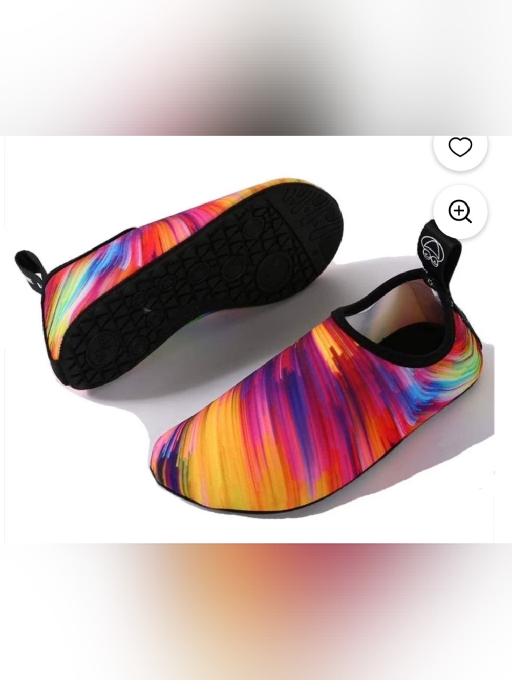Colorful Brushstroke Water Shoes - Vibrant Yellow Pink Purple